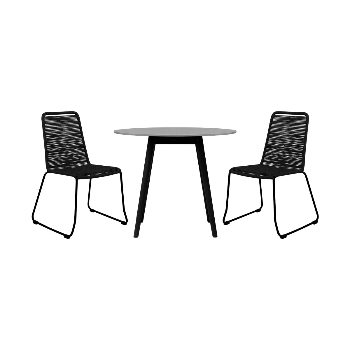 0ee1172c2121d4ddf157a80257ad6772 Kylie And Shasta - 3 Piece Outdoor Patio Dining Set - Black Eucalyptus - Image 1