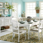 Summer House - 5 Piece Rectangular Table Set - Oyster White