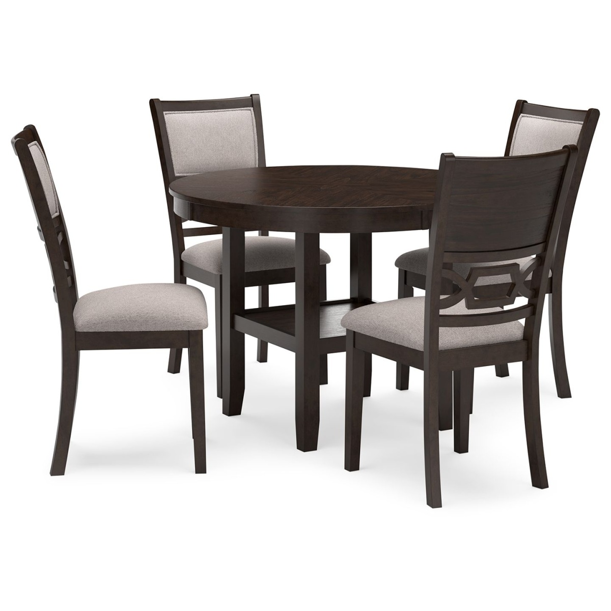 1abd54e54f027810ca503bc5551591b6 Langwest - Dining Room Table Set (Set of 5) - Brown - Image 1