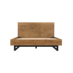 Aldo – Queen Size 4 Piece Platform Bed Frame Bedroom Set – Brown Oak / Black Bedroom Sets Direct Express 11
