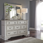 Abbey Park - 4 Piece Bedroom Set (California King Panel Bed, Dresser & Mirror, Chest) - White - Image 2