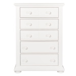 Summer House - 4 Piece Bedroom Set (King Panel Bed, Dresser & Mirror, Chest) - Oyster White - Image 8