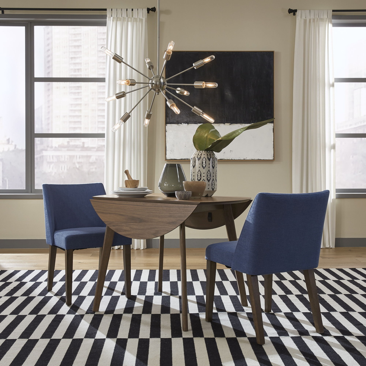 24ae103cdadc3b763ca1eab8edcca8ab Space Savers - 3 Piece Drop Leaf Set - Walnut - Image 1