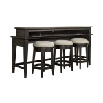 Mill Creek - 4 Piece Console Set (Bar Console & 3 Stools) - Dark Brown - Image 2