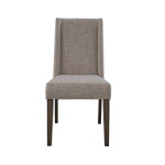 Double Bridge - 6 Piece Trestle Table Set (Upholstered Chairs) - Dark Brown - Image 5