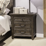 Paradise Valley - 5 Piece Bedroom Set (King Panel Bed, Dresser & Mirror, Chest, Nightstand) - Dark Brown - Image 4