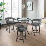 Naomi And Lorin - 4 Piece Counter Height Dining Set - Black / Gray - Image 9