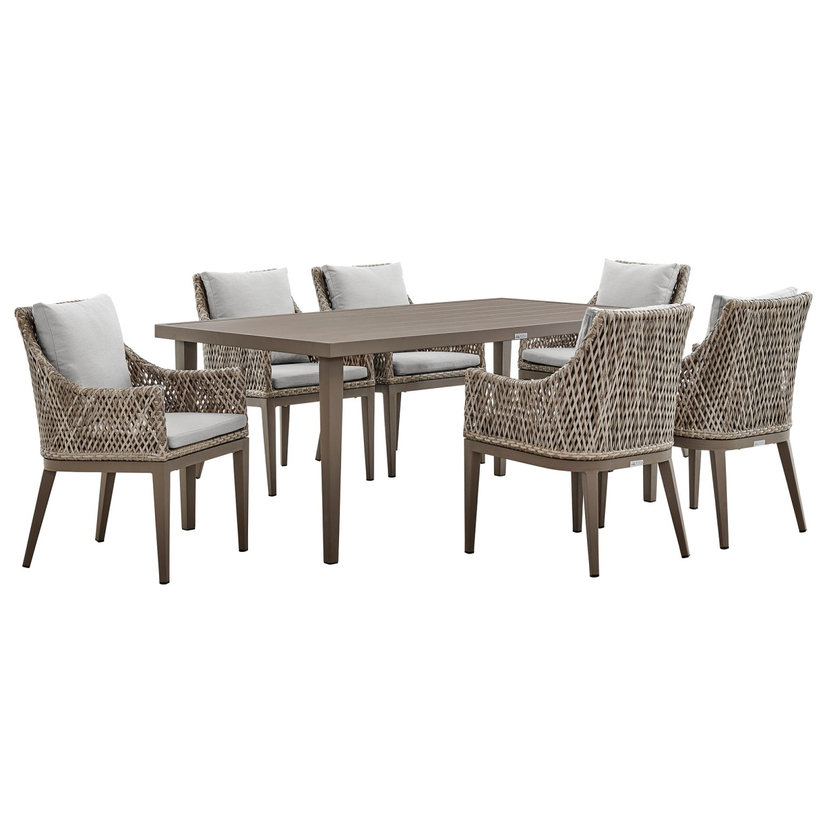 2f37c15010d5c8869581eba7ea915ac2 Grenada - 7 Piece Outdoor Dining Set - Gray - Image 1