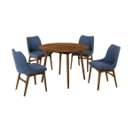 Arcadia - Round 5 Piece Dining Set - Blue
