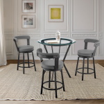 Naomi And Bryant - 4 Piece Counter Height Dining Set - Black / Gray - Image 10