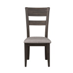 Double Bridge - 7 Piece Trestle Table Set - Dark Brown - Image 6