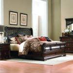 Arbor Place - 5 Piece Bedroom Set (King Sleigh Bed, Dresser & Mirror, Chest, Nightstand) - Dark Brown