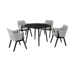 Arcadia - 5 Piece Dining Set - Gray / Black