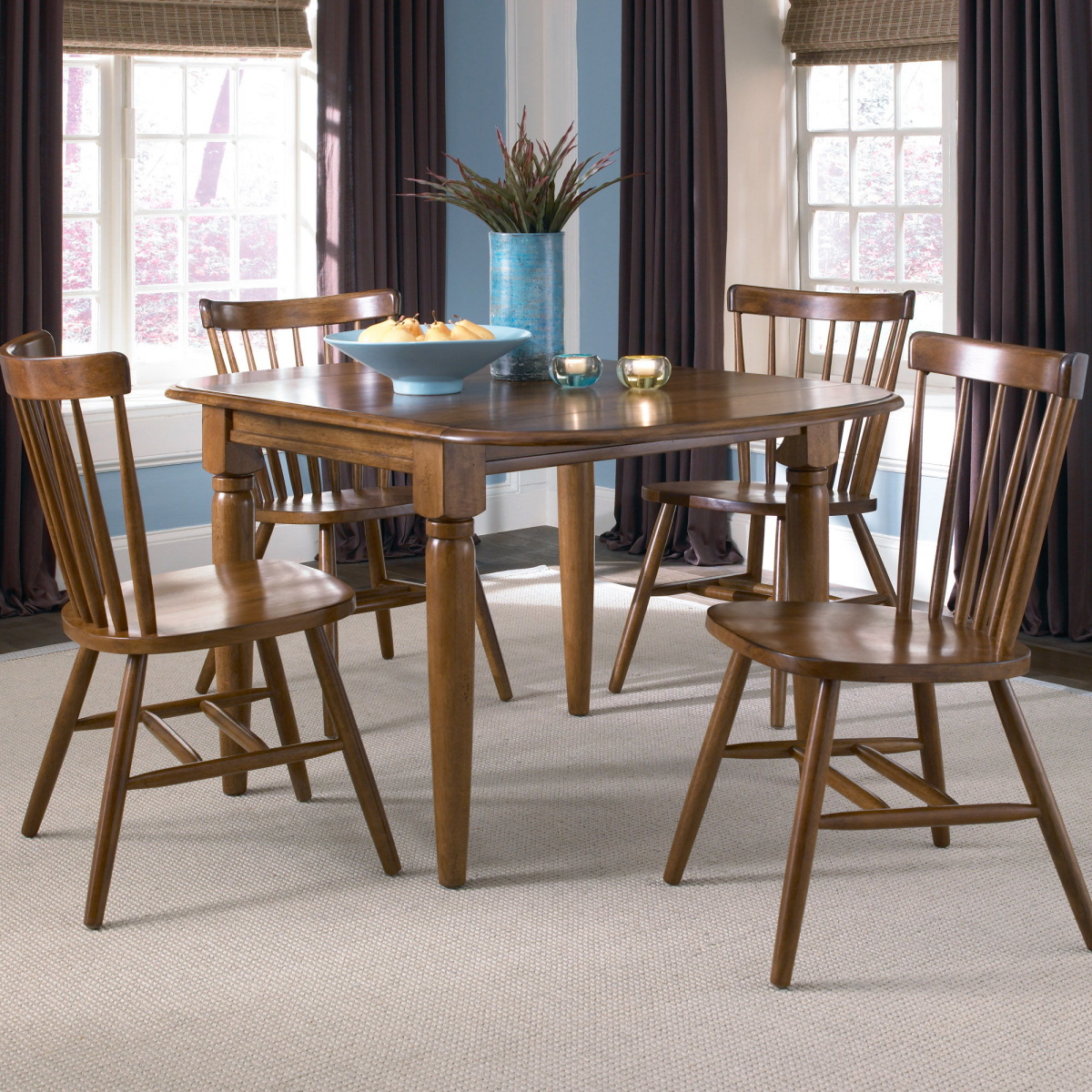 4cfaa0753ae3e83ab56e226913756339 Creations - 5 Piece Drop Leaf Set - Dark Brown - Image 1