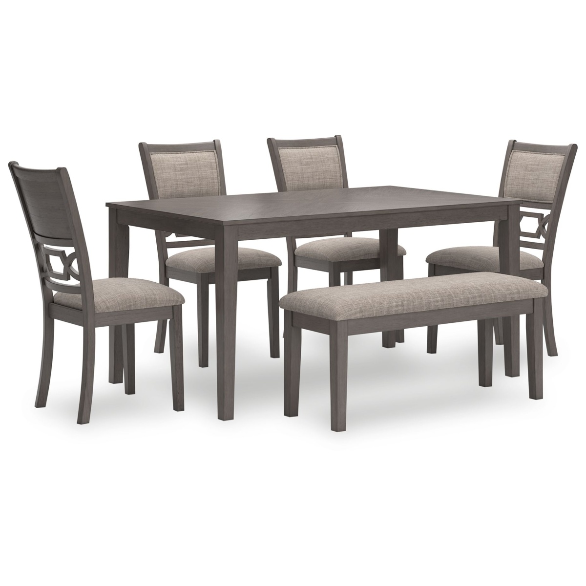 52e9d9398c3e1c2537326a4e192061a2 Wrenning - Dining Room Table Set (Set of 6) - Gray - Image 1
