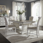 Abbey Park - 5 Piece Trestle Table Set - White