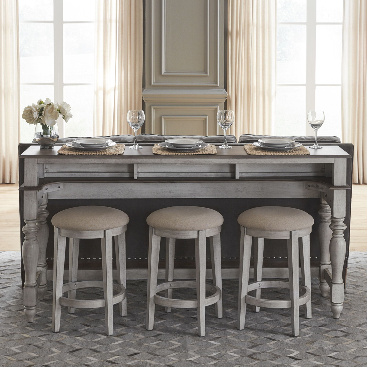 58878d71df326ab393cf82b08177cfe0 Ocean Isle - 4 Piece Living Room Set - White - Image 1