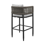 Alegria - Outdoor Patio 5 Piece Bar Table Set With Cushions - Gray - Image 3