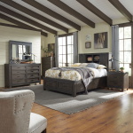Thornwood Hills - 5 Piece Bedroom Set (Queen Bookcase Bed, Dresser & Mirror, Chest, Nightstand) - Dark Brown