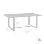 Menorca - 7 Piece Outdoor Patio Dining Table Set - Gray - Image 12
