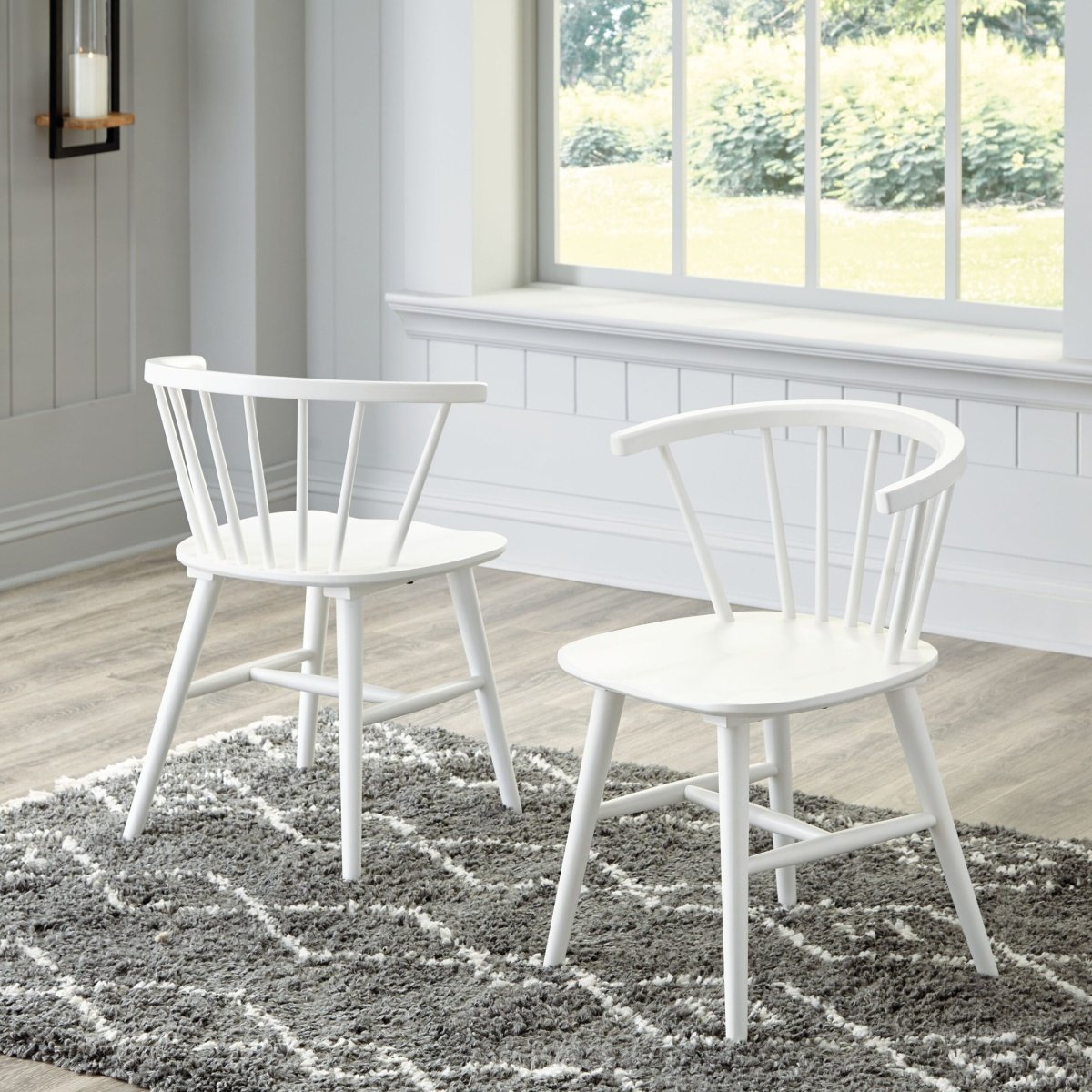 Grannen – White – 5 Pc. – Rectangular Dining Table, 4 Side Chairs Dining Sets 12