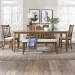 Santa Rosa - 6 Piece Rectangular Table Set - Antique Honey