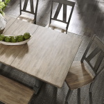 Lindsey Farm - 7 Piece Trestle Table Set - Dark Gray - Image 2