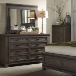 Thornwood Hills - 4 Piece Bedroom Set (King Storage Bed, Dresser & Mirror, Chest) - Rock Beaten Brown - Image 2