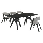 Cortina And Rowan - 5 Piece Rectangular Dining Set - Black