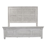 Heartland - 5 Piece Bedroom Set (King Panel Bed, Dresser & Mirror, Chest, Nightstand) - Aged White - Image 3