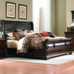 Arbor Place - 4 Piece Bedroom Set (King Sleigh Bed, Dresser & Mirror, Nightstand) - Dark Brown - Image 3