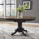 Carolina Crossing - 5 Piece Pedestal Table Set - Black - Image 2
