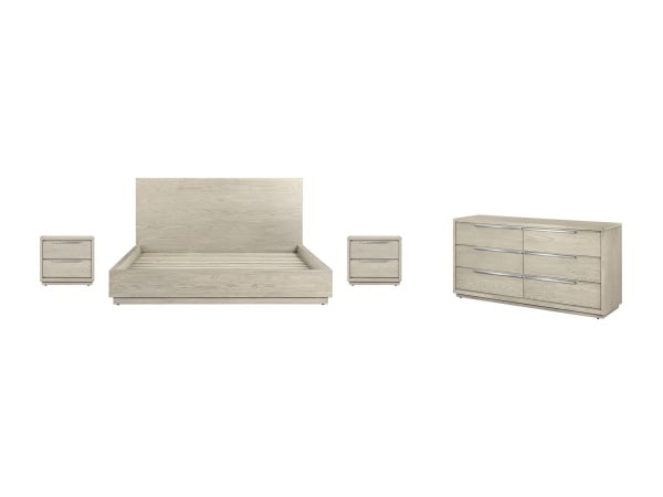 Abbey – King 4 Piece Bedroom Set – Gray Oak Bedroom Sets Direct Express