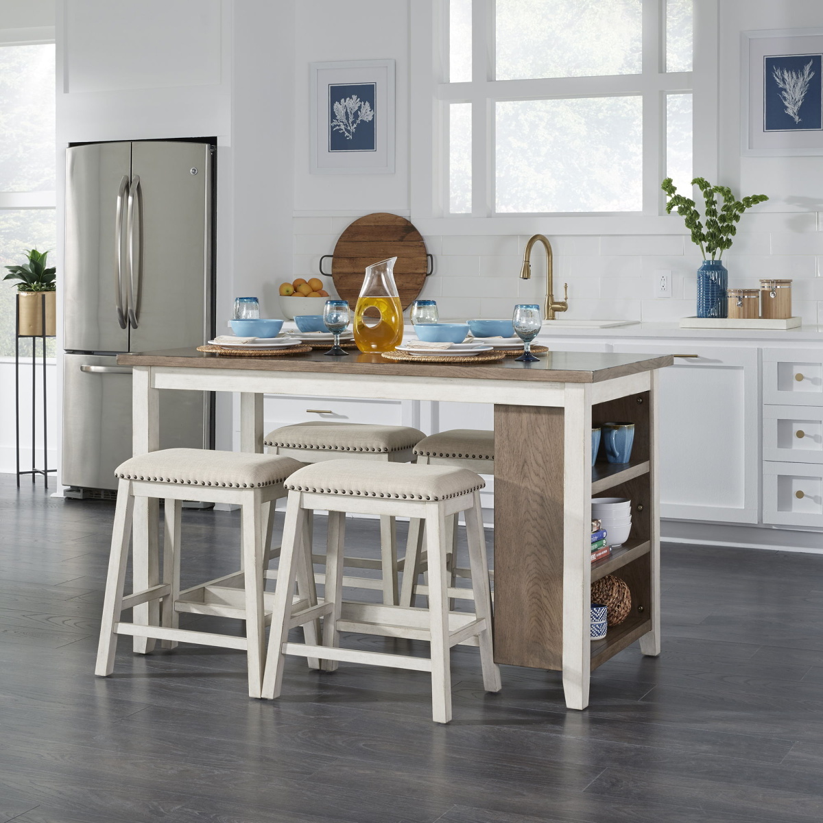 7b1a2787e0196f275cddf5d5bd6cb4cf Brook Creek - 5 Piece Counter Set - Two Tone - Image 1