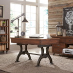 Arlington House - 4 Piece Home Office Set With Desk - Cobblestone Brown