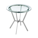 Naomi And Chelsea - 4 Piece Counter Height Dining Set - Brushed Silver / Gray - Image 5