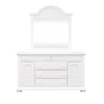 Summer House - 5 Piece Bedroom Set (King Poster Bed, Dresser & Mirror, Chest, Nightstand) - White - Image 8