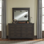 Thornwood Hills - 4 Piece Bedroom Set (Queen Bookcase Bed, Dresser & Mirror, Nightstand) - Dark Brown - Image 2