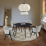 Arcadia And Renzo - Round 5 Piece Dining Set - Black - Image 10