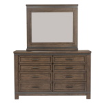 Thornwood Hills - 4 Piece Bedroom Set (King Bookcase Bed, Dresser & Mirror, Chest) - Dark Brown - Image 4