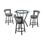 Naomi And Bryant - 4 Piece Counter Height Dining Set - Black / Gray