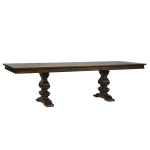 Armand - 7 Piece Trestle Table Set - Dark Brown - Image 4