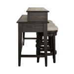 Mill Creek - 4 Piece Console Set (Bar Console & 3 Stools) - Dark Brown - Image 4
