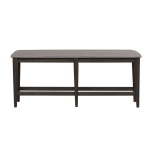 Double Bridge - 6 Piece Gathering Table Set (Upholstered Counter Chairs) - Dark Brown - Image 8