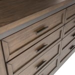 Thornwood Hills - 4 Piece Bedroom Set (King Storage Bed, Dresser & Mirror, Nightstand) - Rock Beaten Brown - Image 3