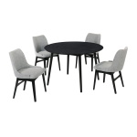 Arcadia - Round 5 Piece Dining Set - Gray