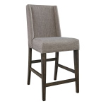 Double Bridge - 6 Piece Gathering Table Set (Upholstered Counter Chairs) - Dark Brown - Image 7