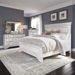 Abbey Park - 4 Piece Bedroom Set (Queen Panel Bed, Dresser & Mirror, Chest) - White