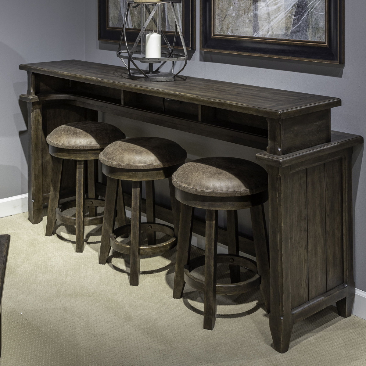 a7deb6d30be48f51c96463f015db88a2 Paradise Valley - 4 Piece Living Room Set - Dark Brown - Image 1