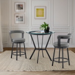 Naomi And Bryant - 3 Piece Counter Height Dining Set - Black / Gray - Image 10